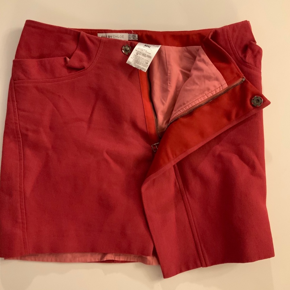 See By Chloe Red Skirt